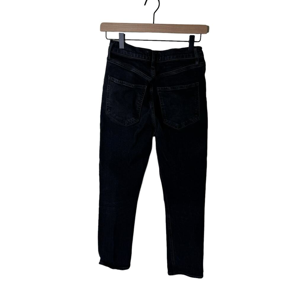 AGOLDE RILEY HIGH RISE STRAIGHT CROP (STRETCH) IN PANORAMIC Button Fly Size 25